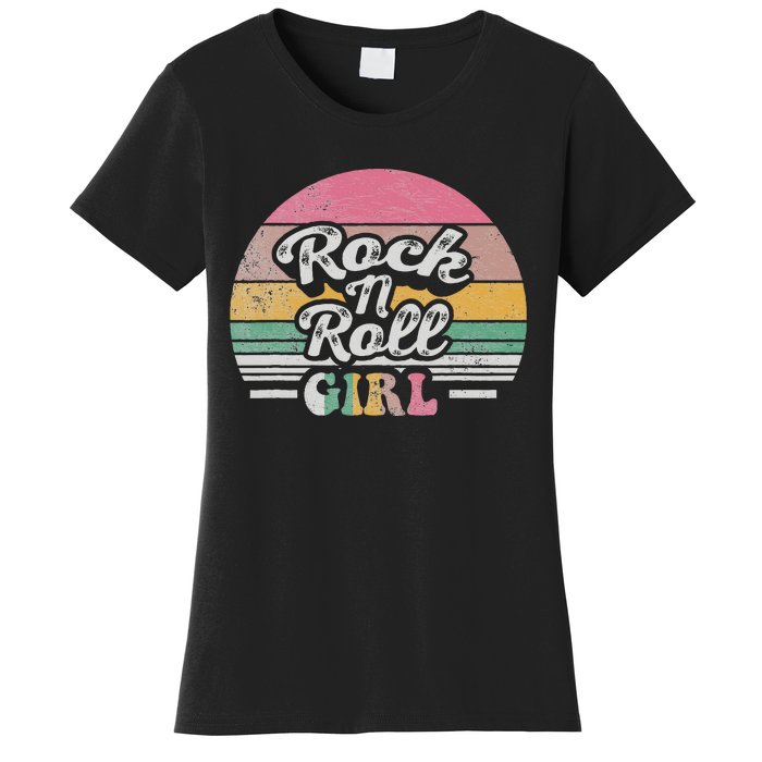 Vintage Retro Rock N Roll Girl Women's T-Shirt