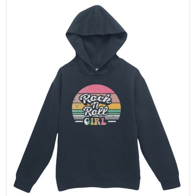 Vintage Retro Rock N Roll Girl Urban Pullover Hoodie