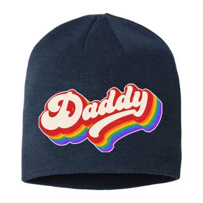 Vintage Retro Rainbow Daddy Sustainable Beanie