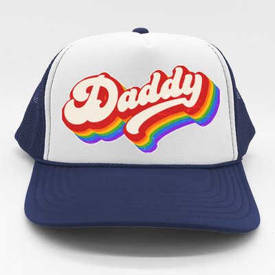 Vintage Retro Rainbow Daddy Trucker Hat