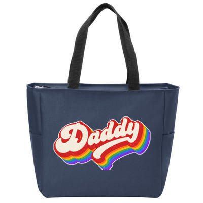 Vintage Retro Rainbow Daddy Zip Tote Bag