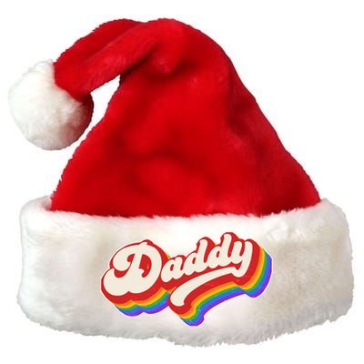 Vintage Retro Rainbow Daddy Premium Christmas Santa Hat