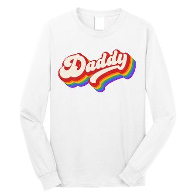 Vintage Retro Rainbow Daddy Long Sleeve Shirt