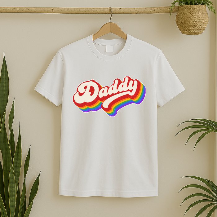 Vintage Retro Rainbow Daddy T-Shirt