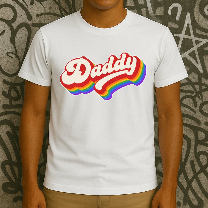 Vintage Retro Rainbow Daddy T-Shirt