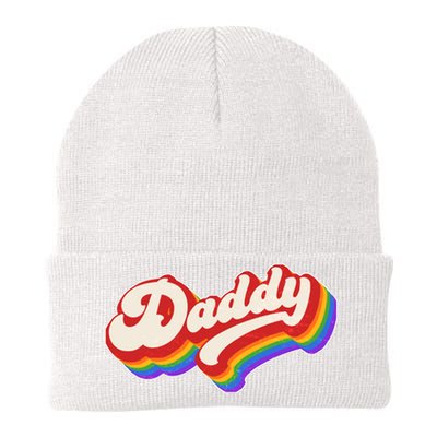 Vintage Retro Rainbow Daddy Knit Cap Winter Beanie