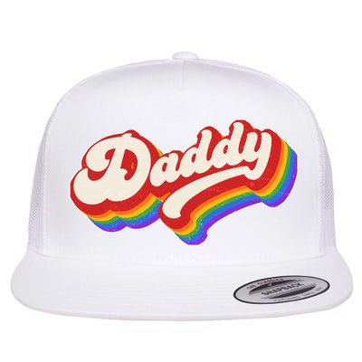 Vintage Retro Rainbow Daddy Flatbill Hat