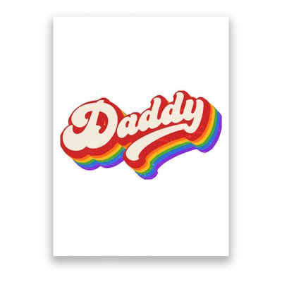 Vintage Retro Rainbow Daddy Poster