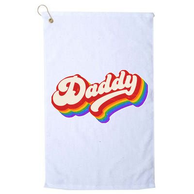 Vintage Retro Rainbow Daddy Golf Towel