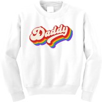 Vintage Retro Rainbow Daddy Kids Sweatshirt