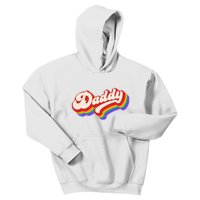 Vintage Retro Rainbow Daddy Kids Hoodie