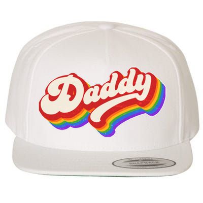 Vintage Retro Rainbow Daddy Wool Snapback Cap