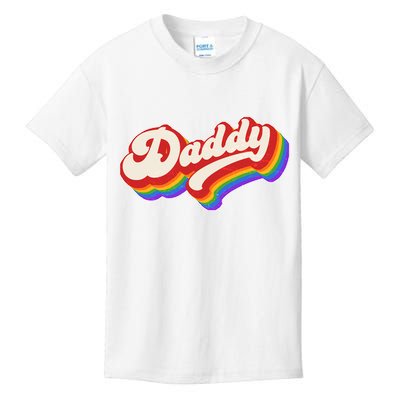 Vintage Retro Rainbow Daddy Kids T-Shirt