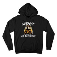 Vintage Retro Respect The Groundhog Holiday Hoodie