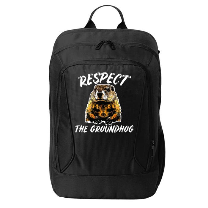 Vintage Retro Respect The Groundhog Holiday City Backpack