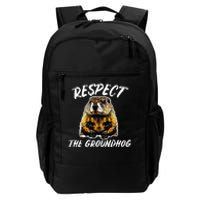 Vintage Retro Respect The Groundhog Holiday Daily Commute Backpack