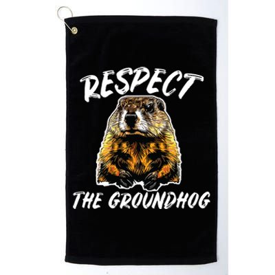 Vintage Retro Respect The Groundhog Holiday Platinum Collection Golf Towel