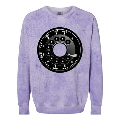 Vintage Retro Rotary Phone Dial Colorblast Crewneck Sweatshirt