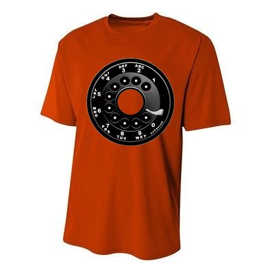 Vintage Retro Rotary Phone Dial Performance Sprint T-Shirt