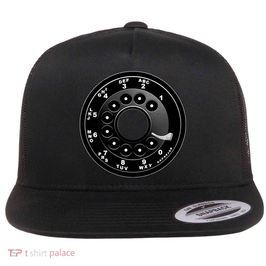 Vintage Retro Rotary Phone Dial Flatbill Hat