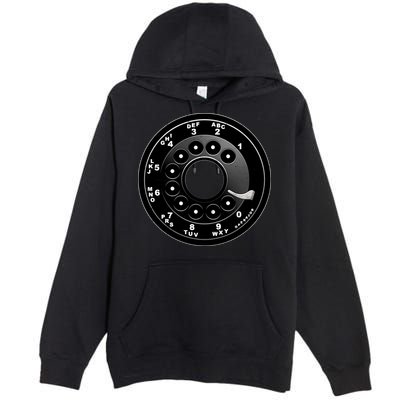 Vintage Retro Rotary Phone Dial Premium Pullover Hoodie