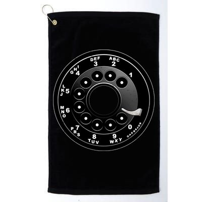 Vintage Retro Rotary Phone Dial Golf Towel
