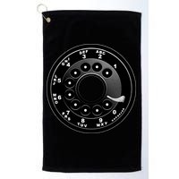 Vintage Retro Rotary Phone Dial Golf Towel