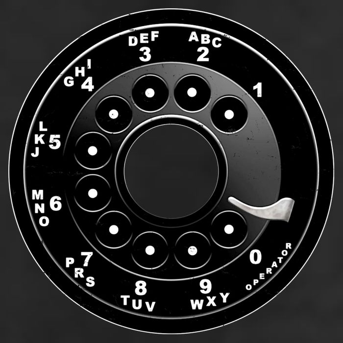 Vintage Retro Rotary Phone Dial Golf Towel