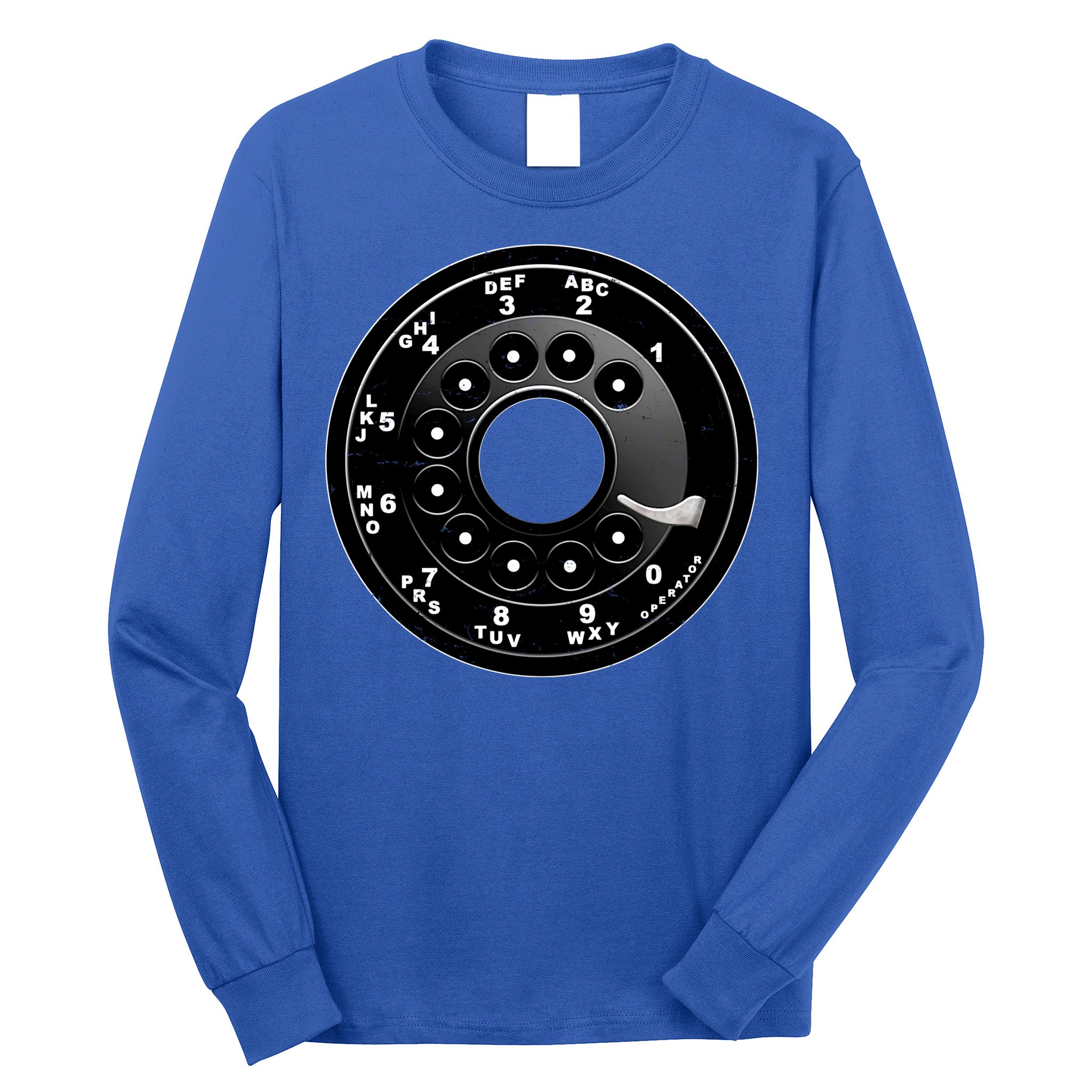 Vintage Retro Rotary Phone Dial Long Sleeve Shirt
