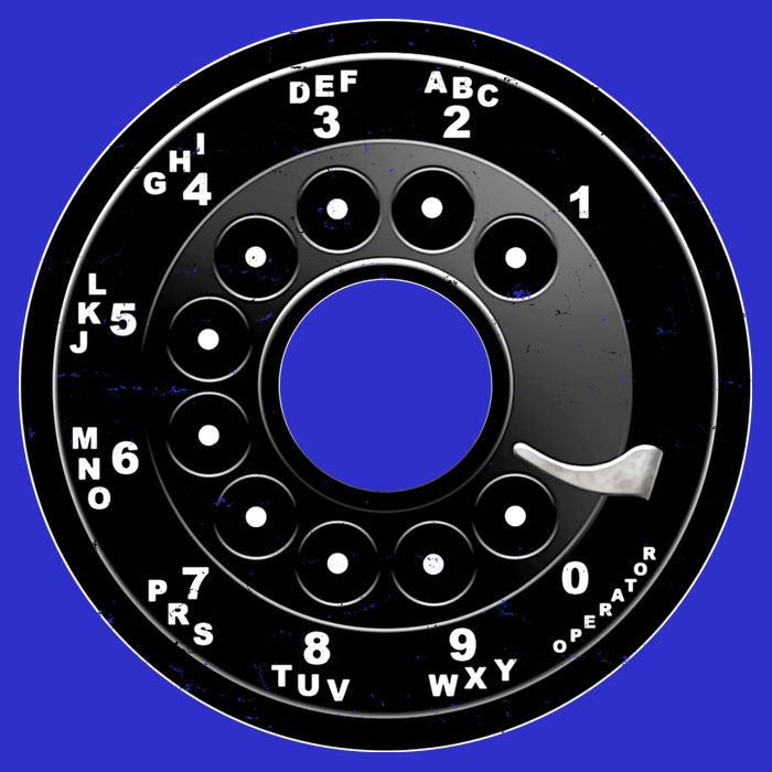 Vintage Retro Rotary Phone Dial Button