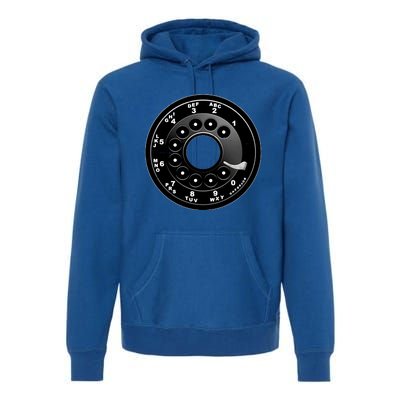 Vintage Retro Rotary Phone Dial Premium Hoodie