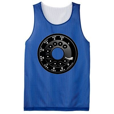 Vintage Retro Rotary Phone Dial Mesh Reversible Basketball Jersey Tank