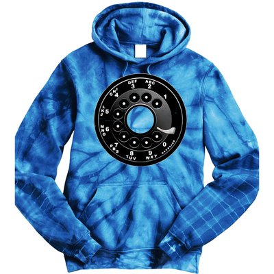 Vintage Retro Rotary Phone Dial Tie Dye Hoodie