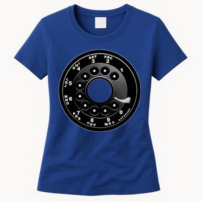 Vintage Retro Rotary Phone Dial Womens T-Shirt