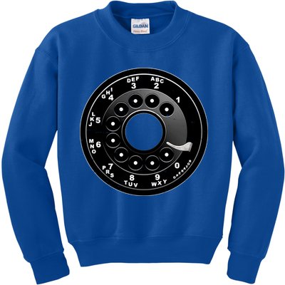 Vintage Retro Rotary Phone Dial Kids Sweatshirt