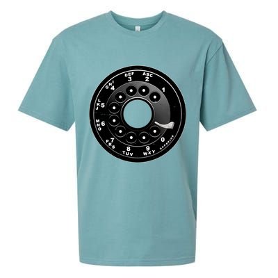 Vintage Retro Rotary Phone Dial Sueded Cloud Jersey T-Shirt