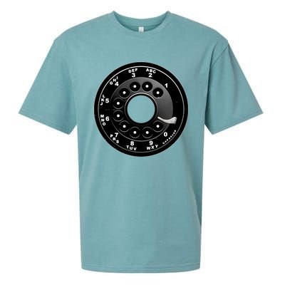 Vintage Retro Rotary Phone Dial Sueded Cloud Jersey T-Shirt