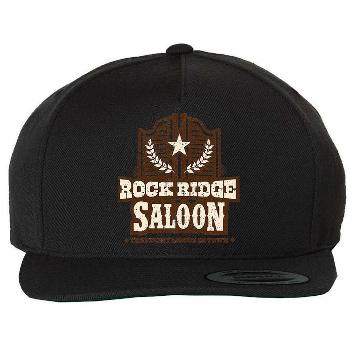 Vintage Rock Ridge Saloon Wool Snapback Cap