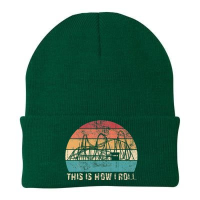 Vintage Retro Roller Coaster Amusement Park Knit Cap Winter Beanie