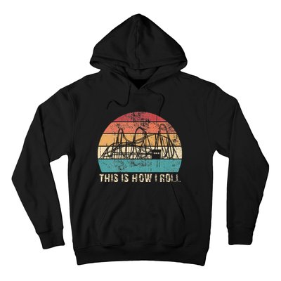 Vintage Retro Roller Coaster Amusement Park Hoodie