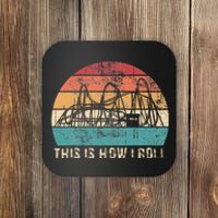 Vintage Retro Roller Coaster Amusement Park Coaster