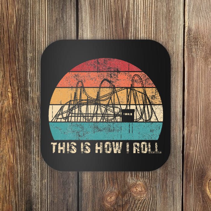 Vintage Retro Roller Coaster Amusement Park Coaster