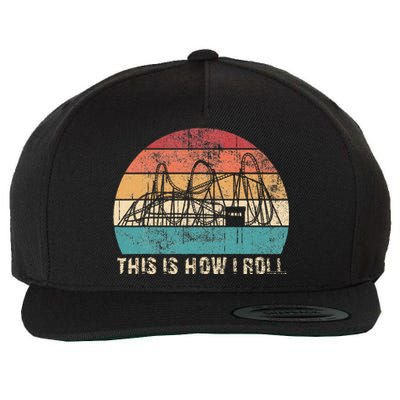 Vintage Retro Roller Coaster Amusement Park Wool Snapback Cap