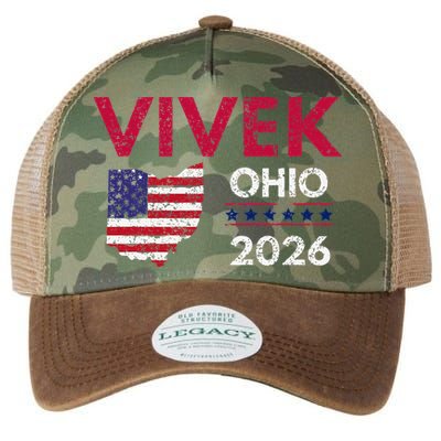 Vivek Ramaswamy Retro Grunge Vivek Governor Of Ohio 2026 Legacy Tie Dye Trucker Hat