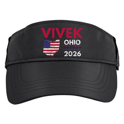 Vivek Ramaswamy Retro Grunge Vivek Governor Of Ohio 2026 Adult Drive Performance Visor