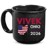 Vivek Ramaswamy Retro Grunge Vivek Governor Of Ohio 2026 15oz Campfire Ceramic Mug