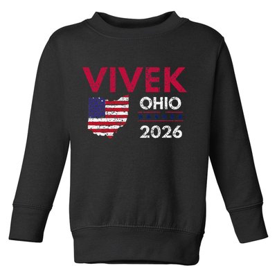 Vivek Ramaswamy Retro Grunge Vivek Governor Of Ohio 2026 Toddler Sweatshirt