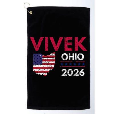 Vivek Ramaswamy Retro Grunge Vivek Governor Of Ohio 2026 Golf Towel