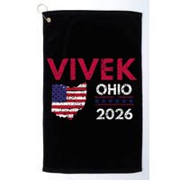 Vivek Ramaswamy Retro Grunge Vivek Governor Of Ohio 2026 Golf Towel