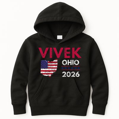 Vivek Ramaswamy Retro Grunge Vivek Governor Of Ohio 2026 Kids Hoodie